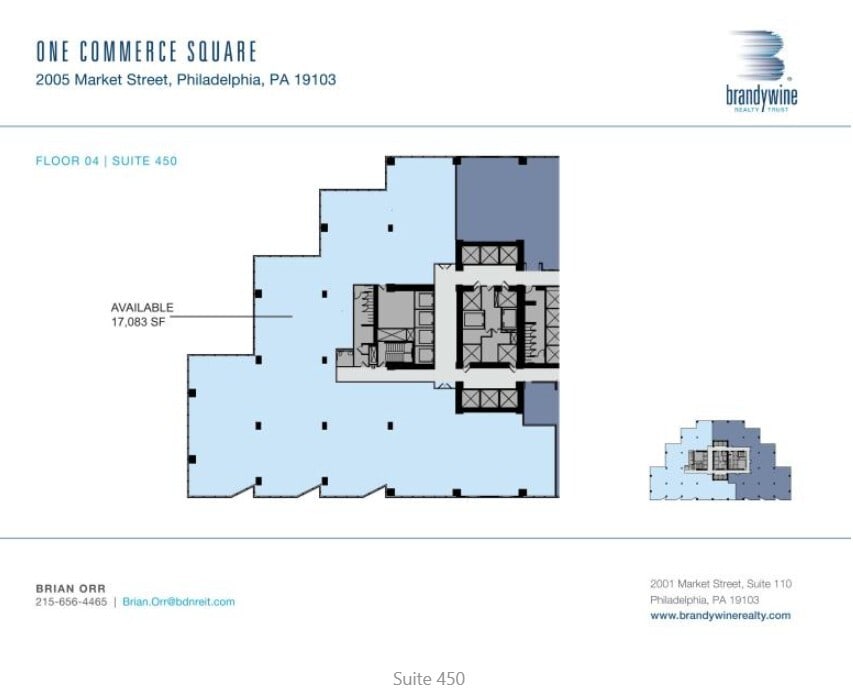 2001 Market St, Philadelphia, PA à louer Plan d’étage– Image 1 sur 1