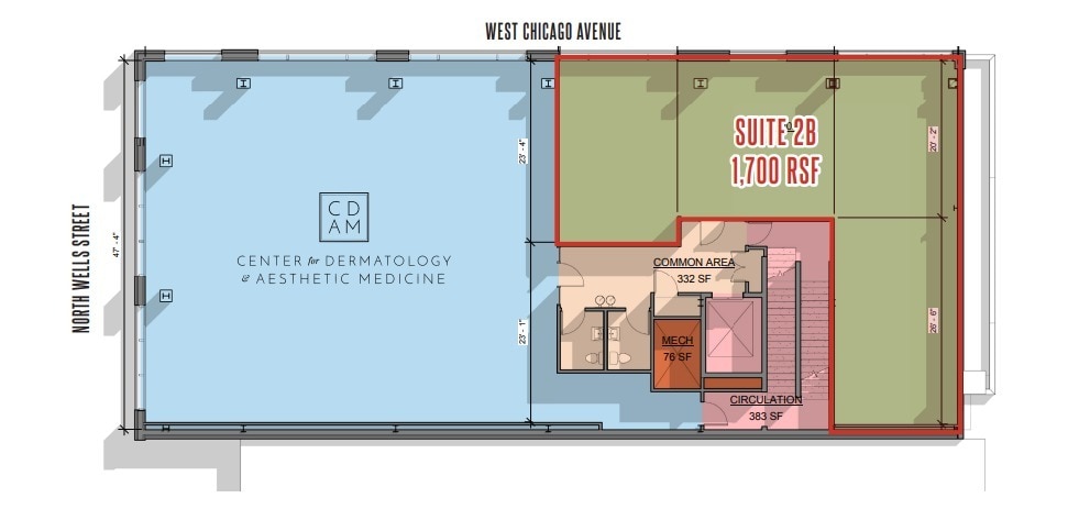 755 N Wells St, Chicago, IL à louer Plan d’étage– Image 1 sur 1