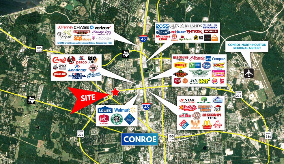 2245 N Loop 336 W, Conroe, TX à louer - Aérien – Image 2 sur 2