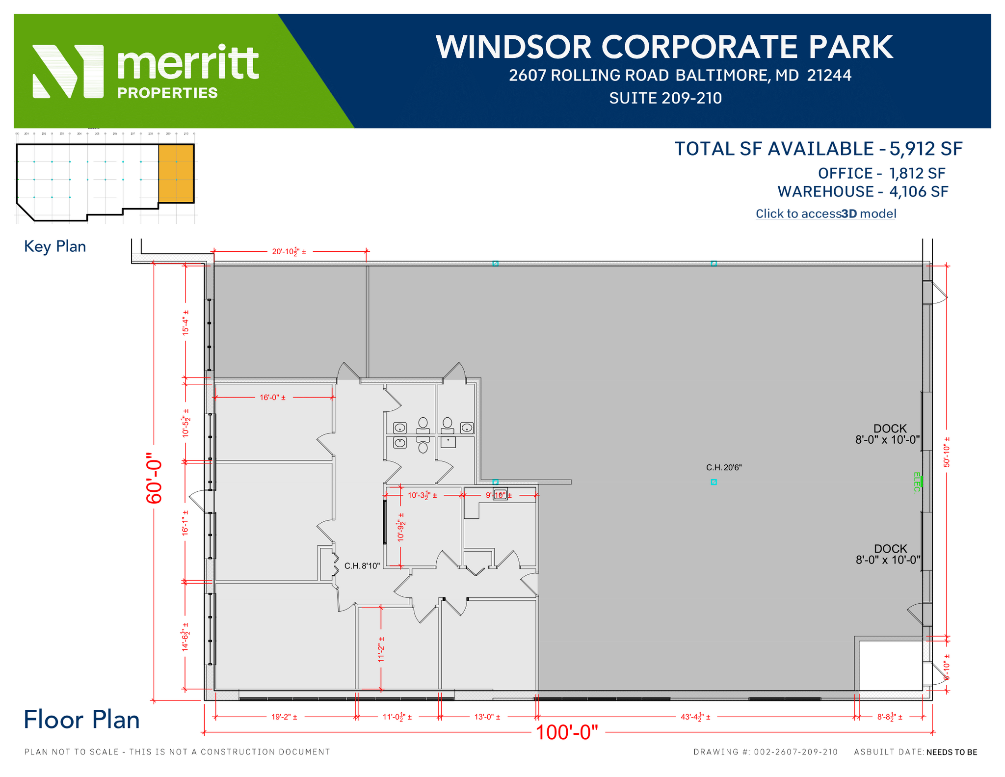 2601 N Rolling Rd, Windsor Mill, MD à louer Plan d’étage– Image 1 sur 1