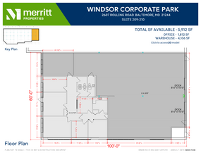 2601 N Rolling Rd, Windsor Mill, MD à louer Plan d’étage– Image 1 sur 1