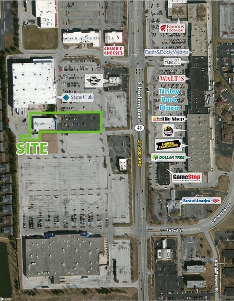 16300 Harlem Ave, Tinley Park, IL à louer - Aérien – Image 2 sur 4