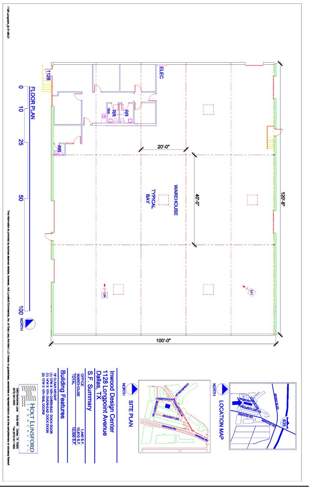 1122-1140 Longpoint Ave, Dallas, TX à louer Plan d’étage– Image 1 sur 3