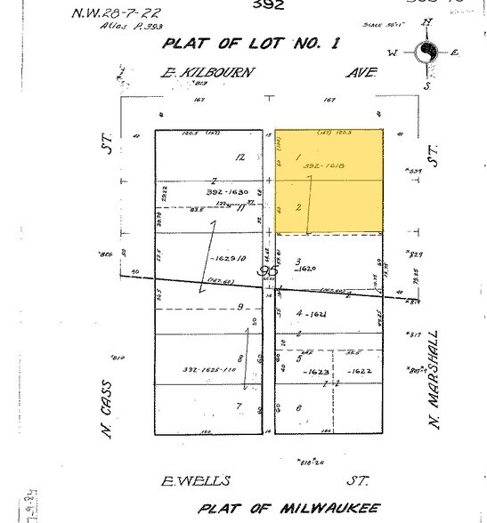821-833 N Kilbourn Ave, Milwaukee, WI à louer - Plan cadastral – Image 2 sur 4