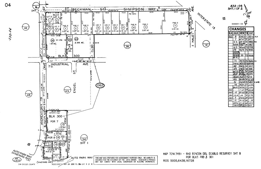 1140 Simpson Way, Escondido, CA à vendre - Plan cadastral – Image 2 sur 2