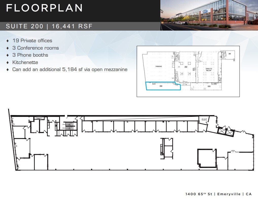 1400 65th St, Emeryville, CA à louer Plan d’étage– Image 1 sur 1