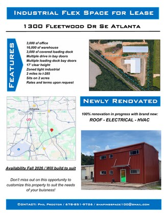 Plus de détails pour 1300 Fleetwood Dr SE, Atlanta, GA - Industriel/Logistique à louer