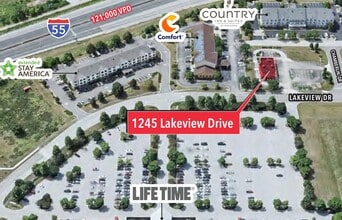 1245 Lakeview Dr, Romeoville, IL à louer Carte– Image 2 sur 2