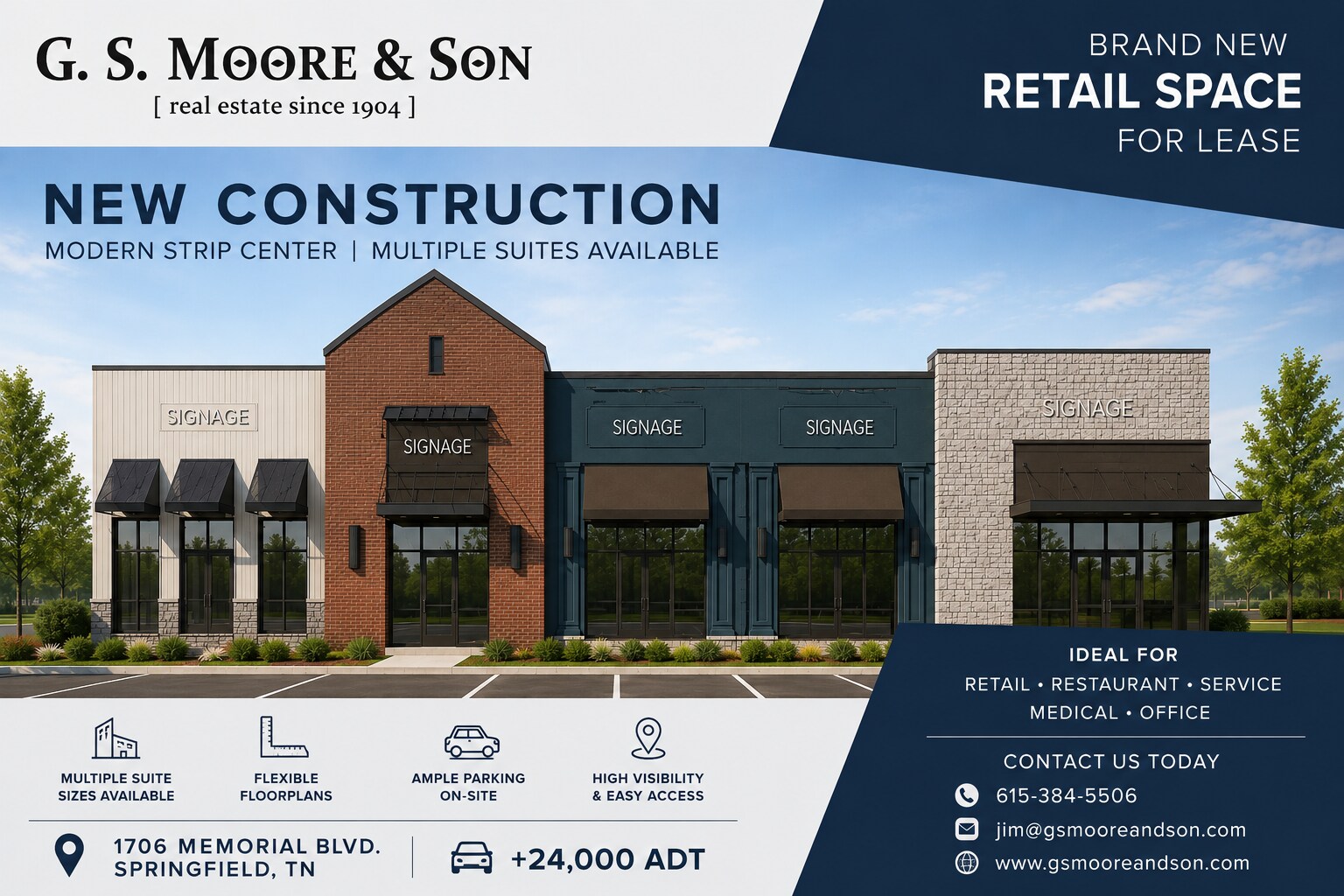 1704-1706 Memorial Blvd, Springfield, TN à louer Photo de l’immeuble– Image 1 sur 3