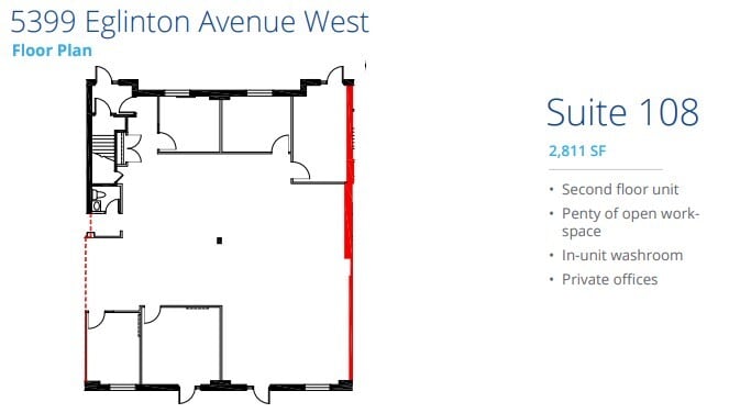 5399 Eglinton Ave W, Toronto, ON à louer Plan d’étage– Image 1 sur 1