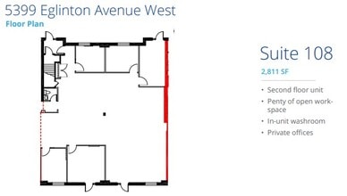 5399 Eglinton Ave W, Toronto, ON à louer Plan d’étage– Image 1 sur 1