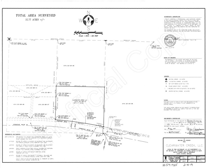 Vine St Interstate 80, Fernley, NV à vendre - Plan de site – Image 2 sur 2