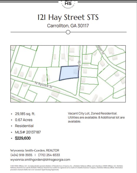 121 Hay St, Carrollton, GA à vendre - Plan cadastral – Image 3 sur 4