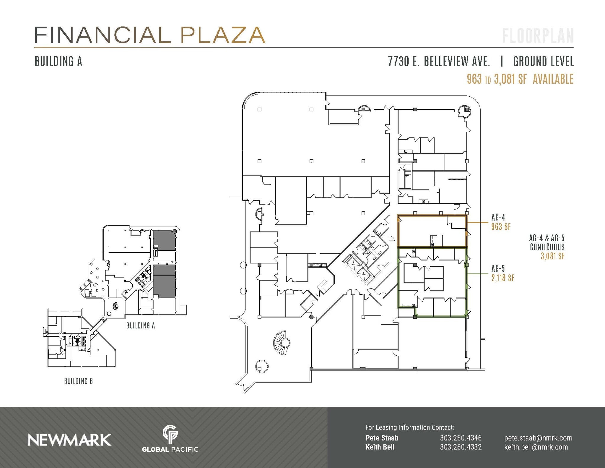 7730 E Belleview Ave, Greenwood Village, CO à louer Plan d’étage– Image 1 sur 1