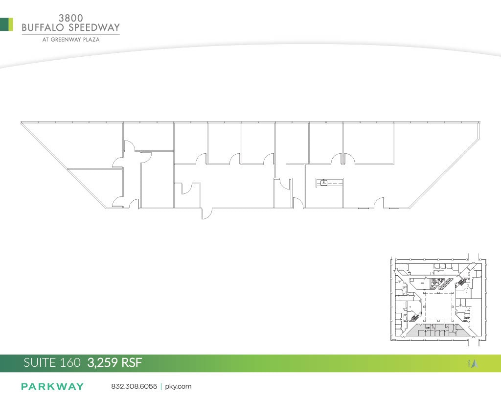 3800 Buffalo Speedway, Houston, TX à louer Plan d’étage– Image 1 sur 2