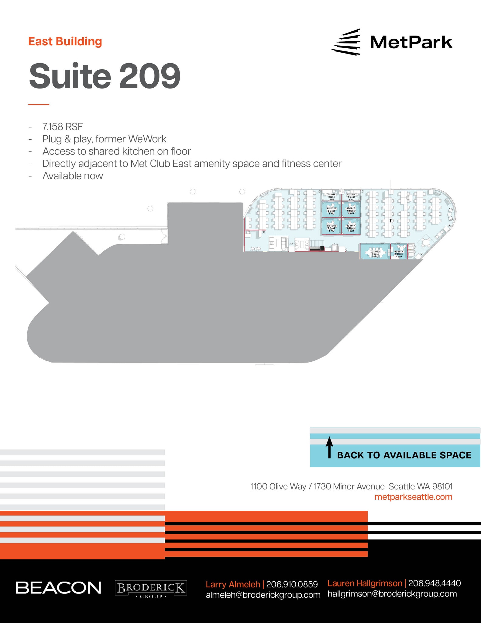 1100 Olive Way, Seattle, WA à louer Plan d’étage– Image 1 sur 1