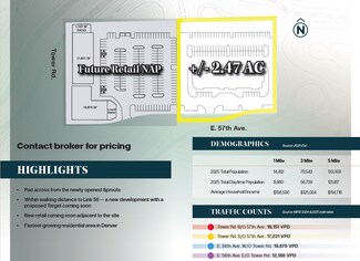 Plus de détails pour 18653 E 57th Ave, Denver, CO - Terrain à vendre