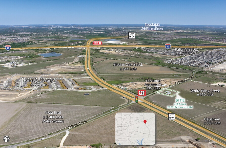 2102 Schuwirth Rd, Converse, TX à vendre - Aérien – Image 1 sur 2