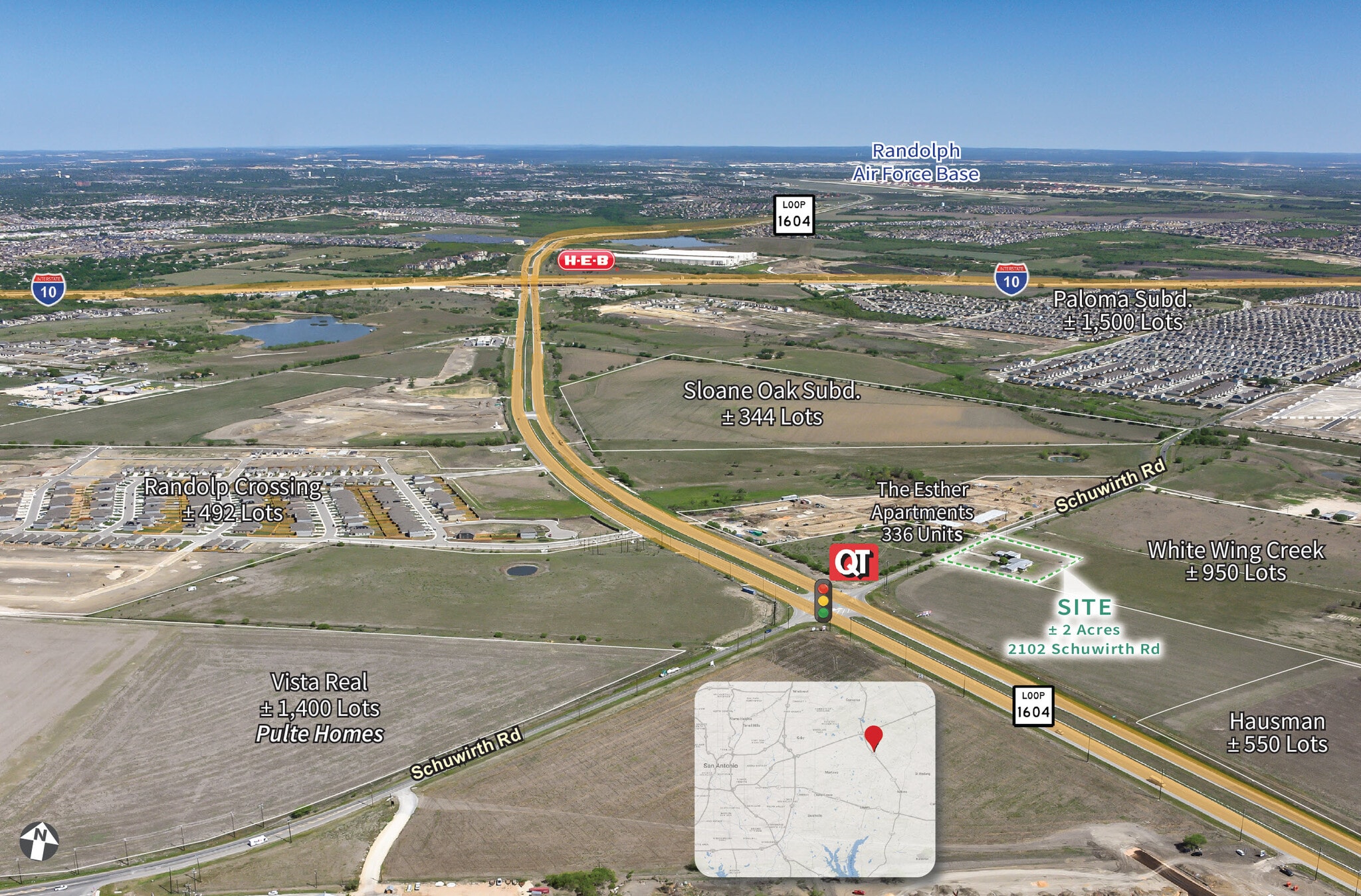 2102 Schuwirth Rd, Converse, TX à vendre Aérien– Image 1 sur 3