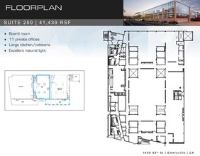 1400 65th St, Emeryville, CA à louer Plan d’étage– Image 1 sur 1