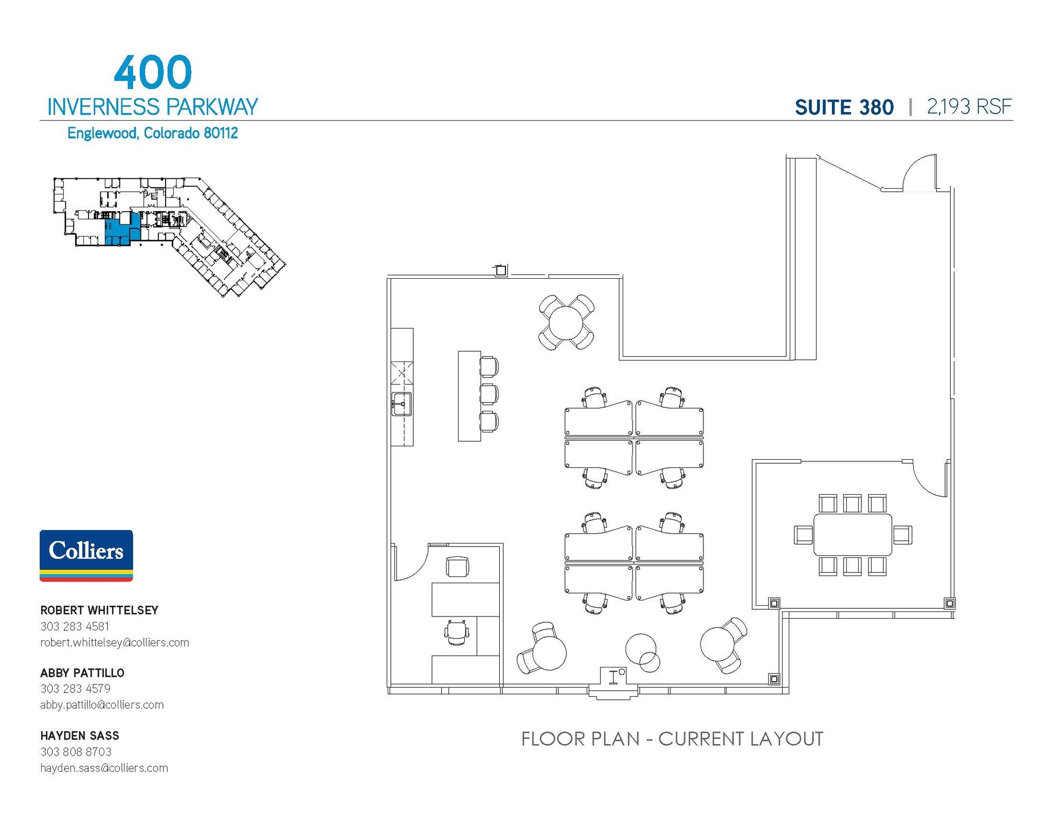 400 Inverness Pky, Englewood, CO à louer Plan d’étage– Image 1 sur 1