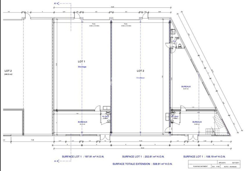 Local d’activités dans Vourles à louer - Plan d’étage – Image 3 sur 5