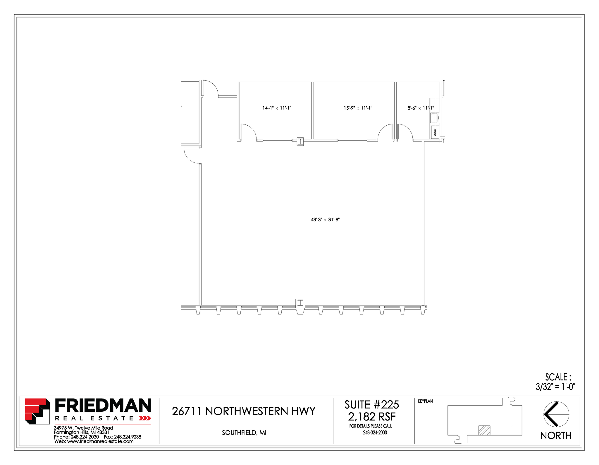 26711 Northwestern Hwy, Southfield, MI à louer Plan de site– Image 1 sur 2