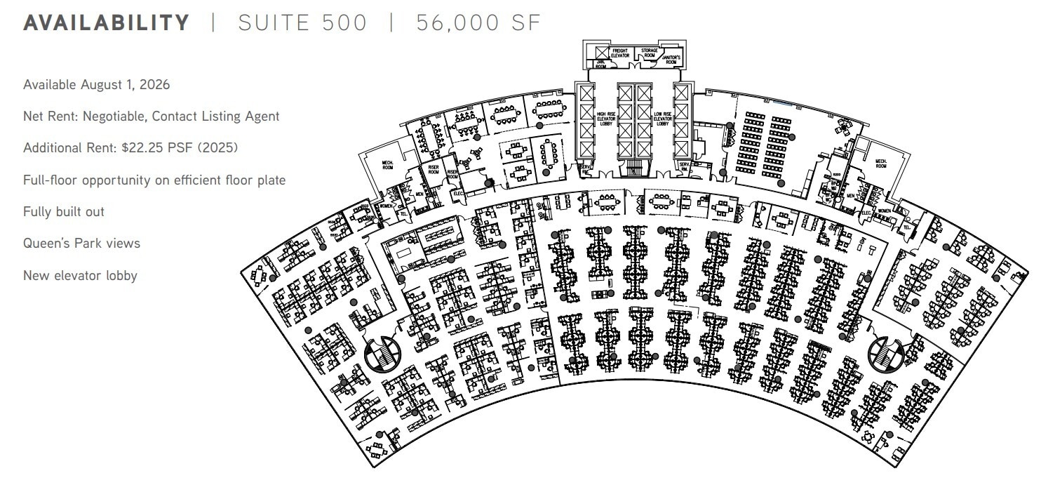 700 University Ave, Toronto, ON à louer Plan d’étage– Image 1 sur 1