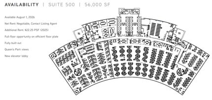 700 University Ave, Toronto, ON à louer Plan d’étage– Image 1 sur 1