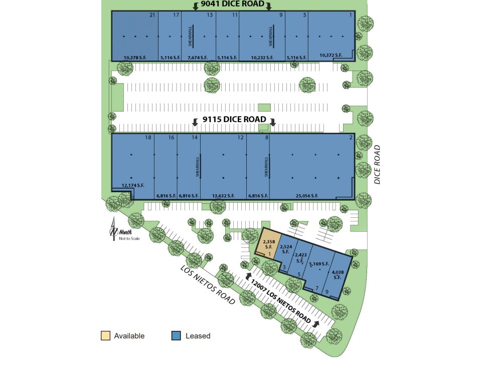 9115 Dice Rd, Santa Fe Springs, CA à louer Plan d’étage– Image 1 sur 1