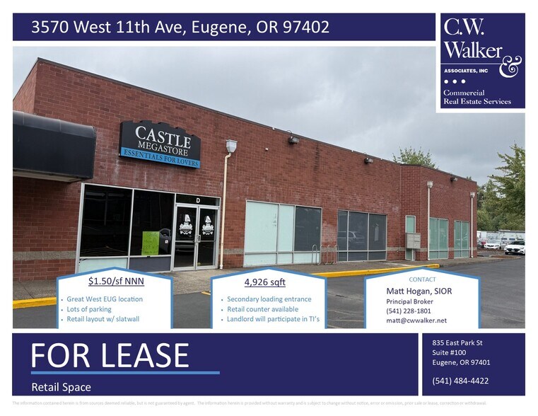3570 W 11th Ave, Eugene, OR à louer - Photo de l’immeuble – Image 1 sur 5