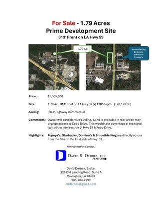 Plus de détails pour 68177 Louisiana 59 Hwy, Mandeville, LA - Terrain à vendre