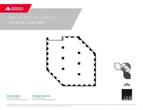 980 N Michigan Ave, Chicago, IL à louer Plan d’étage– Image 1 sur 1