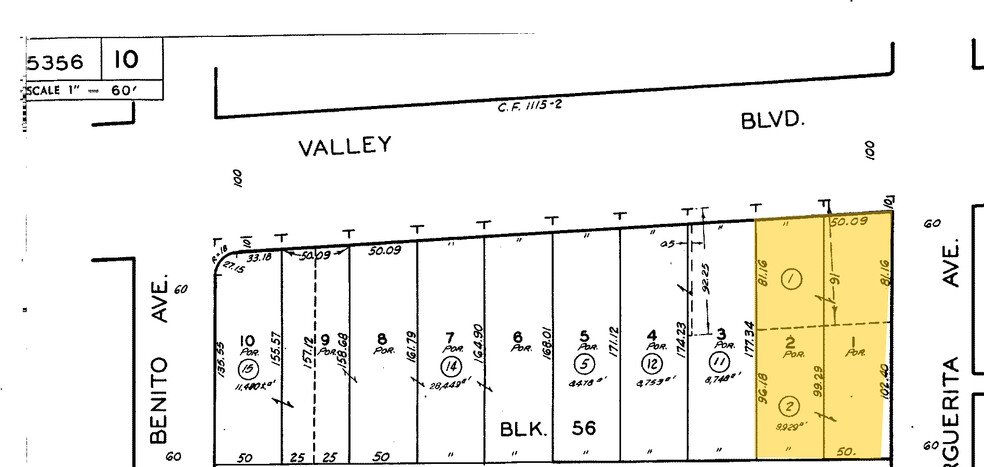 1404 W Valley Blvd, Alhambra, CA à louer - Plan cadastral – Image 2 sur 5