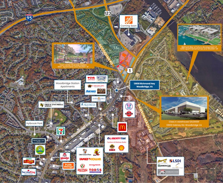 13608 Richmond Hwy, Woodbridge, VA à louer - Photo de l’immeuble – Image 3 sur 3