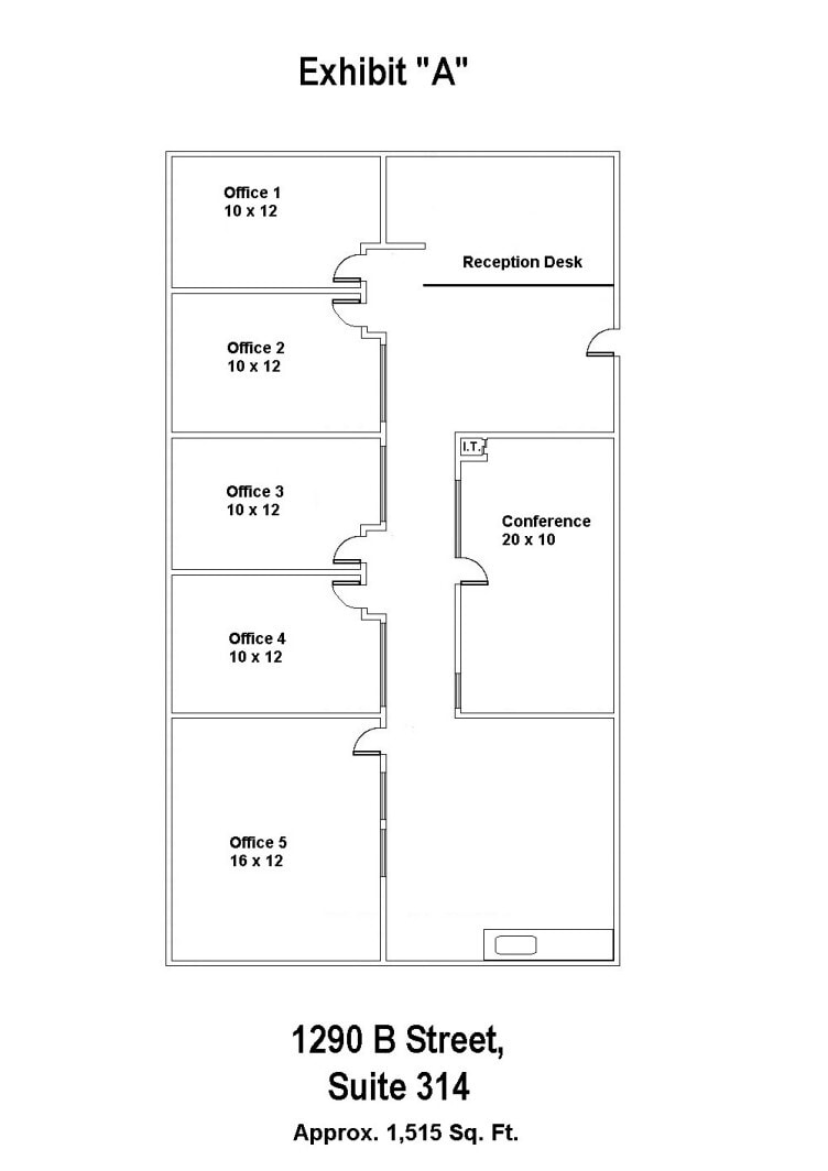 1290 B St, Hayward, CA à louer Plan d’étage– Image 1 sur 1