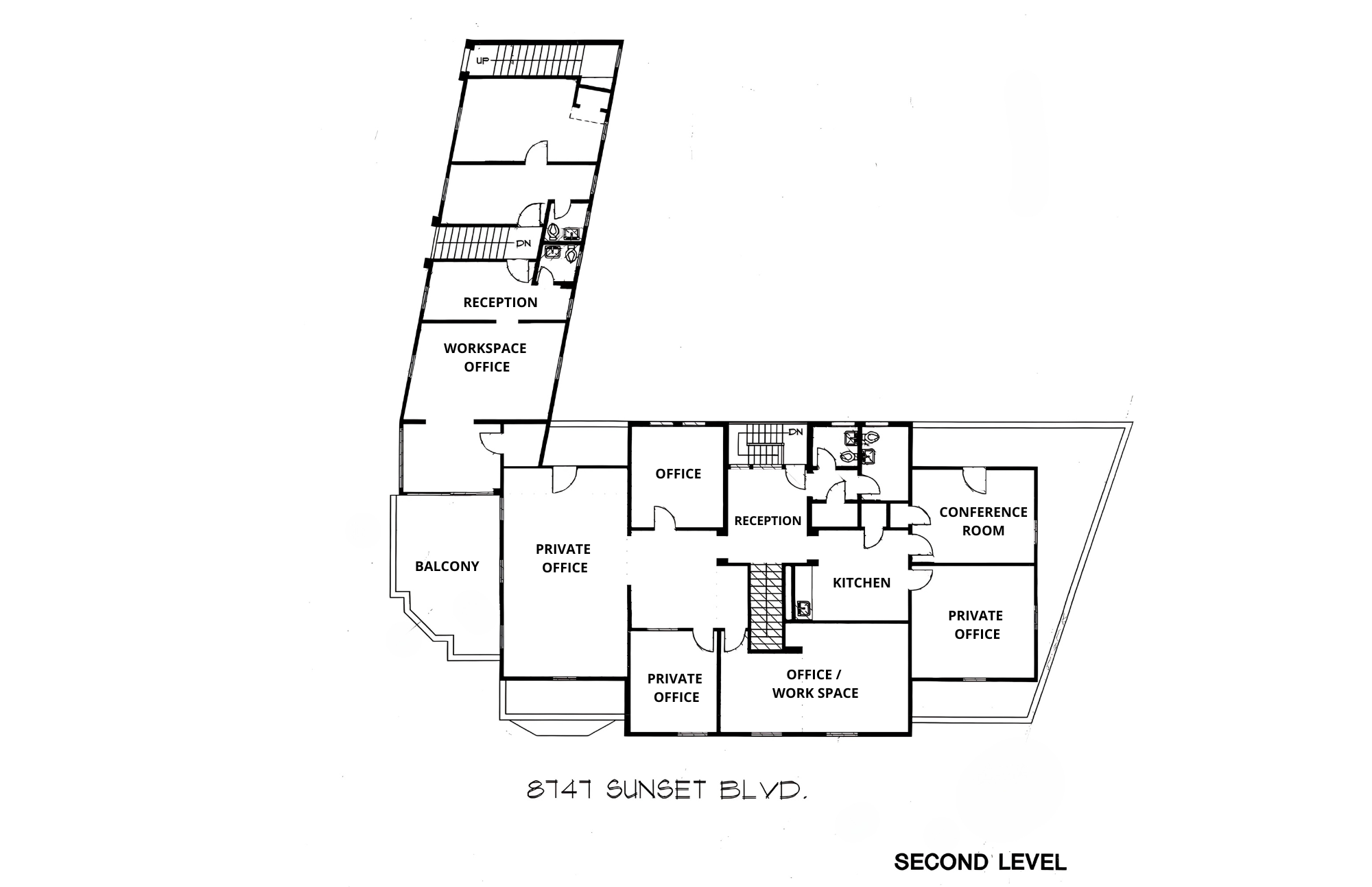8741-8751 W Sunset Blvd, West Hollywood, CA à louer Plan d’étage– Image 1 sur 1