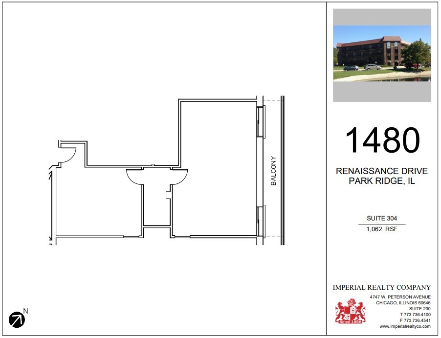 1480 Renaissance Dr, Park Ridge, IL à louer Plan d’étage– Image 1 sur 1