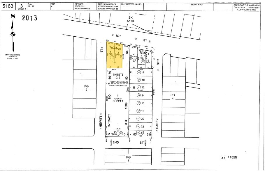 700-706 E 1st St, Los Angeles, CA à louer - Plan cadastral – Image 2 sur 9