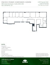 905 Calle Amanecer, San Clemente, CA à louer Plan d’étage– Image 1 sur 1