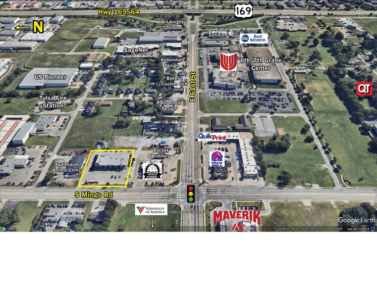 6005-6011 S Mingo Rd, Tulsa, OK à vendre - Aérien – Image 2 sur 13