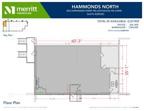823 Hammonds Ferry Rd, Linthicum, MD à louer Plan d’étage– Image 1 sur 1