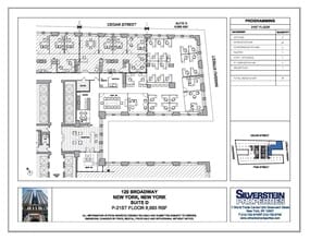 120 Broadway, New York, NY à louer Plan d’étage– Image 1 sur 1