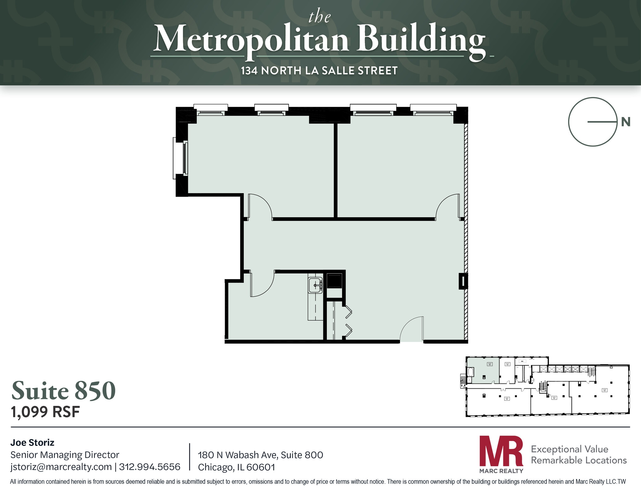 134 N LaSalle St, Chicago, IL à louer Plan d’étage– Image 1 sur 1
