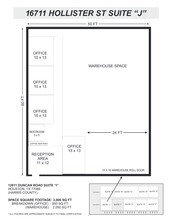 16721 Hollister St, Houston, TX à louer Plan de site– Image 1 sur 2
