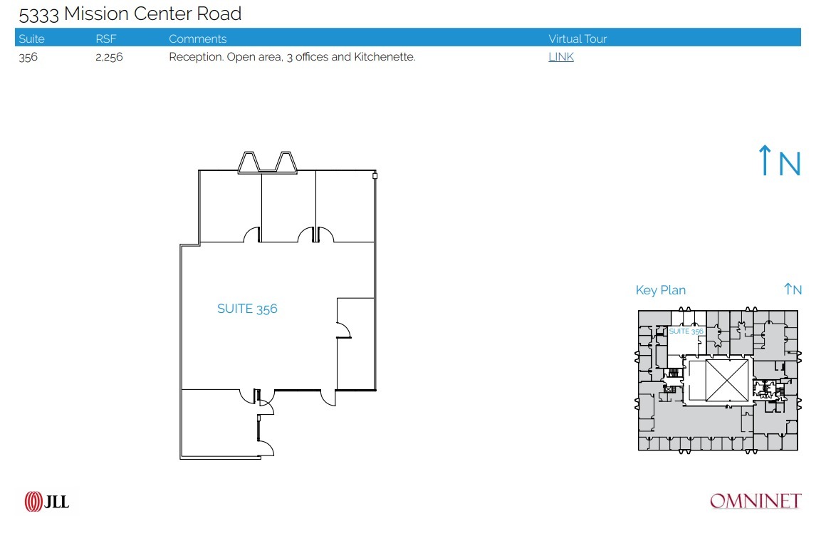 5333 Mission Center Rd, San Diego, CA à louer Plan d’étage– Image 1 sur 1