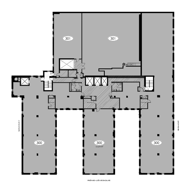 1425 Boul René-Lévesque O, Montréal, QC à louer Plan d’étage– Image 1 sur 1