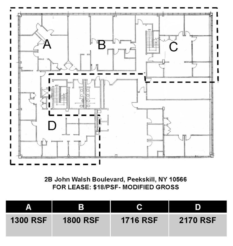 2 John Walsh Blvd, Peekskill, NY à louer Plan d’étage– Image 1 sur 1