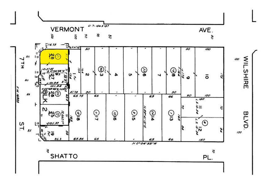 698 S Vermont Ave, Los Angeles, CA à louer - Plan cadastral – Image 2 sur 7