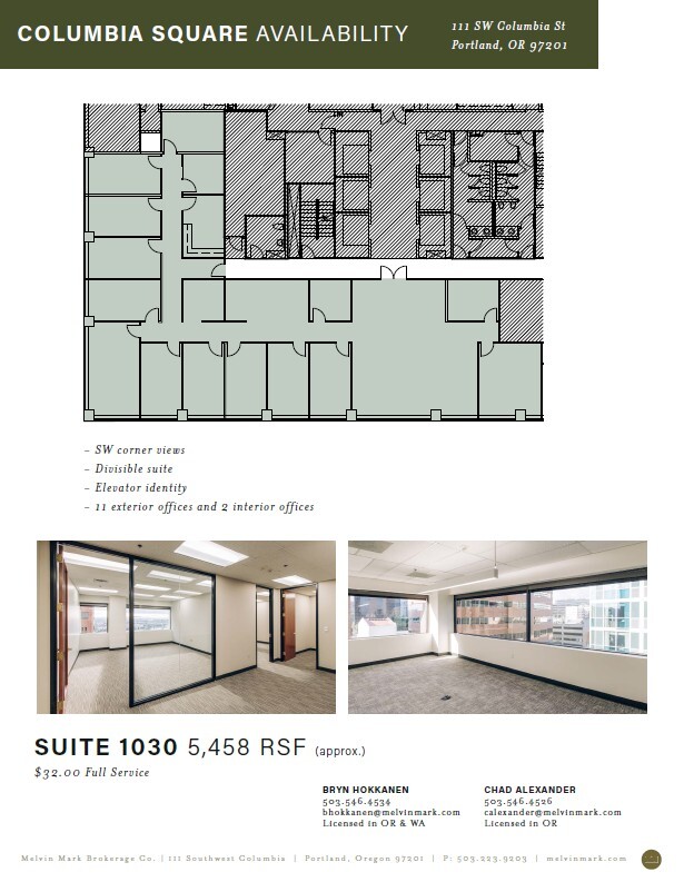 111 SW Columbia St, Portland, OR à louer Plan d’étage– Image 1 sur 7